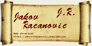 Jakov Račanović vizit kartica